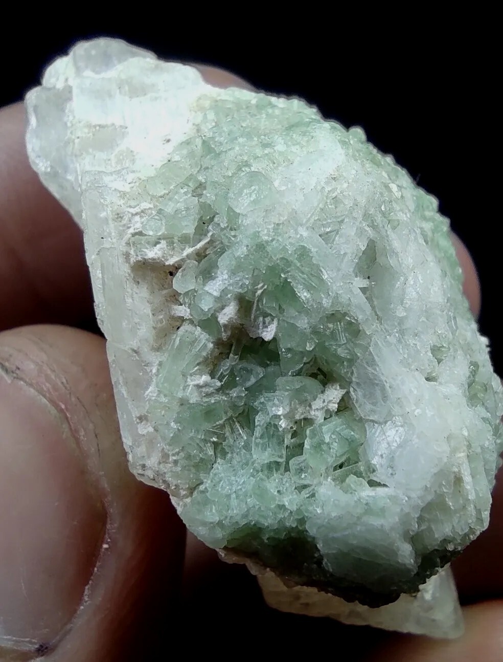 Aesthetic Tourmaline Crystals With Kunzite Crystal From Afghanistan.