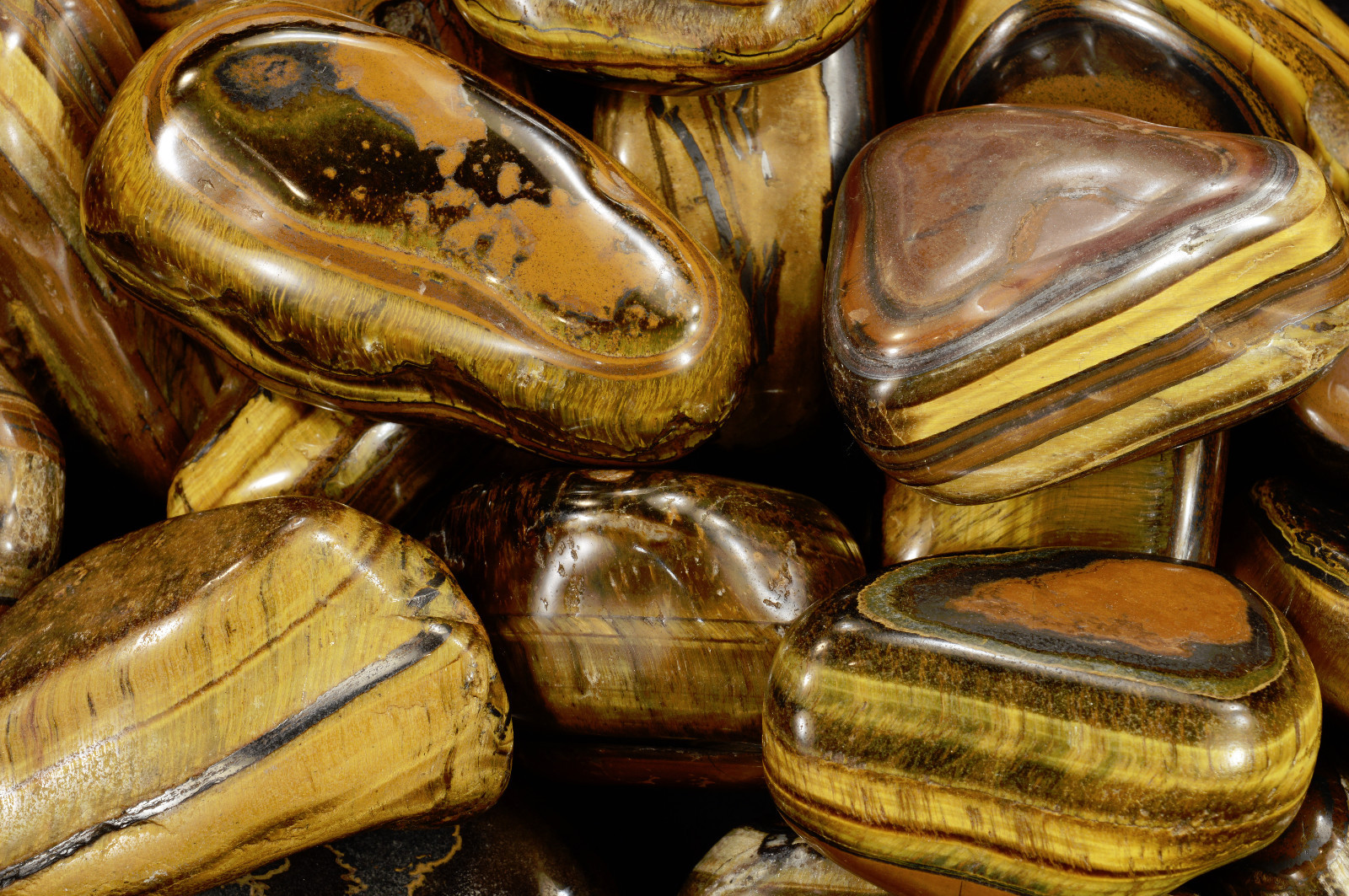 TIGERS EYE 1 1/2″ Tumbled Polished Rock Mineral Chakra Healing Crystal Gemstone