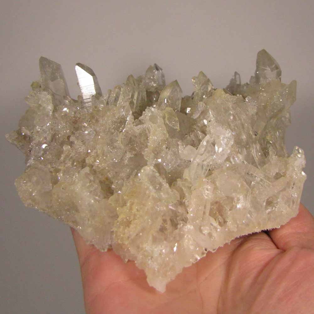 5.7″ Clear QUARTZ Crystals Cluster – Mt. Ida, Arkansas – 1.4 lbs.