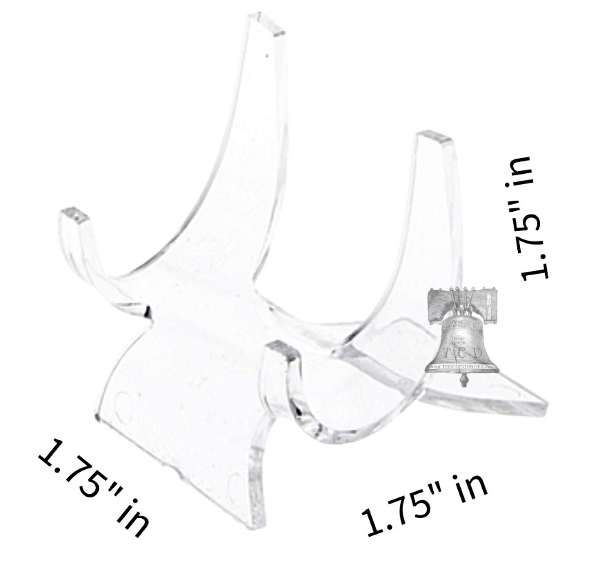 5 Curved Stands Clear Acrylic Display Easel Stand for Rock Fossil Mineral SMALL