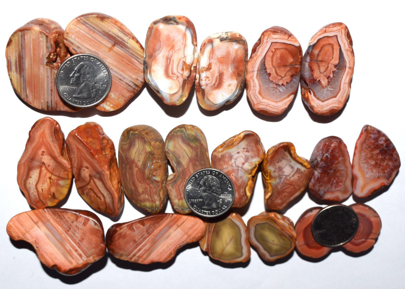 Brazilian Bahia Agate – 10 Unique Agates Cut & Tumbled to a Smooth Matte Finish