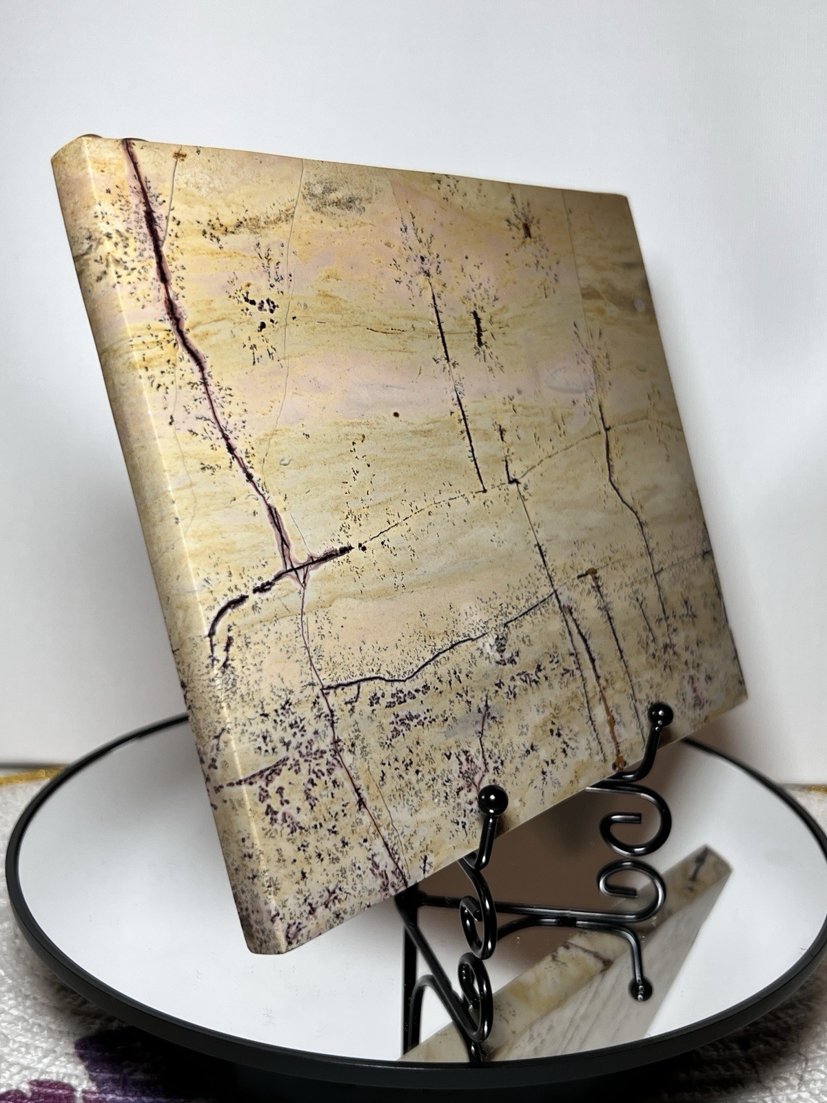 Picture Jasper 3 Piece Set – 2 Towers & Slab w/holder – Measurements In Photos
