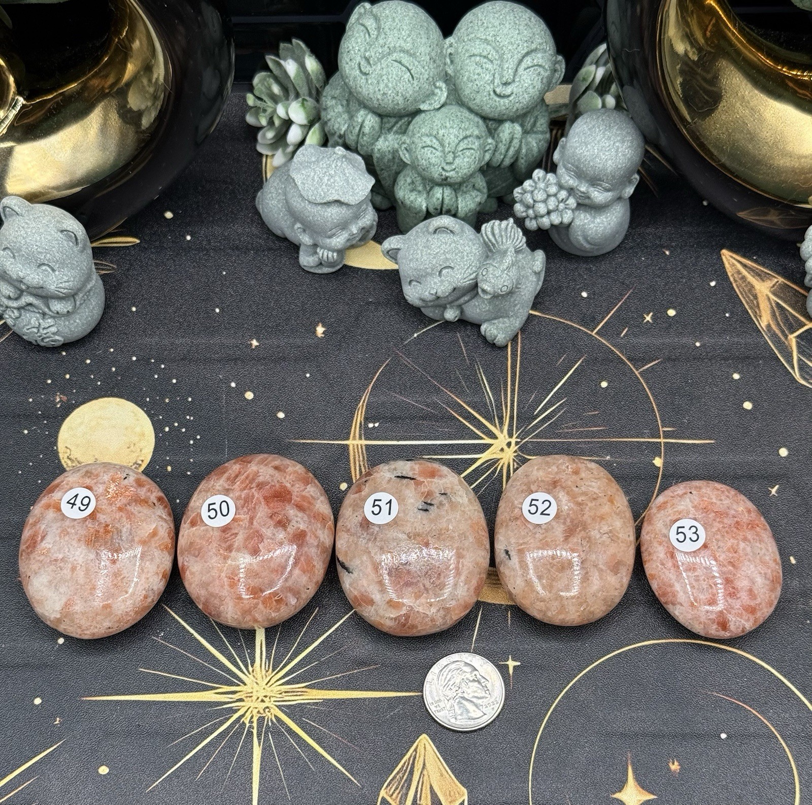 Natural Sunstone Palms Stones You choose. Free shipping