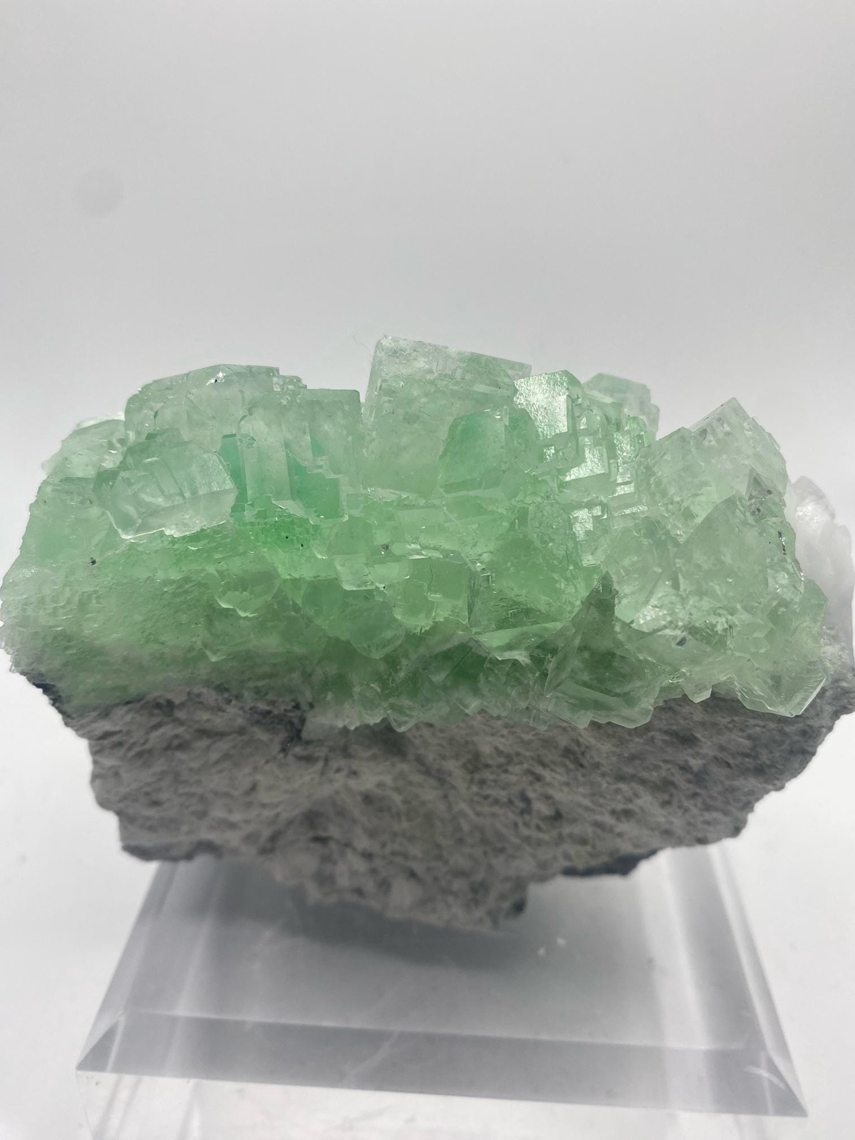 Self Standing Bright Green Fluorite on Quartz! See Video!!!