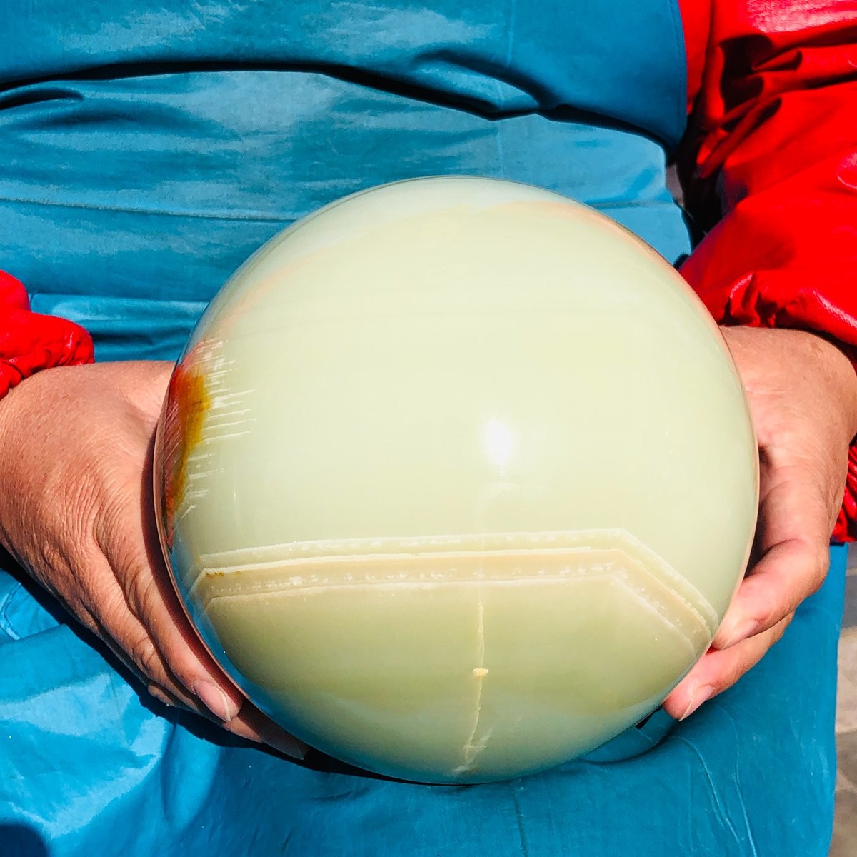 6000g Natural Afghan Jade Chakra Quartz Sphere healing ball Specimen