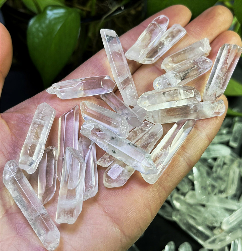 100g Lot Tibet Natural Clear Quartz Crystal Points Terminated Wand Specimen
