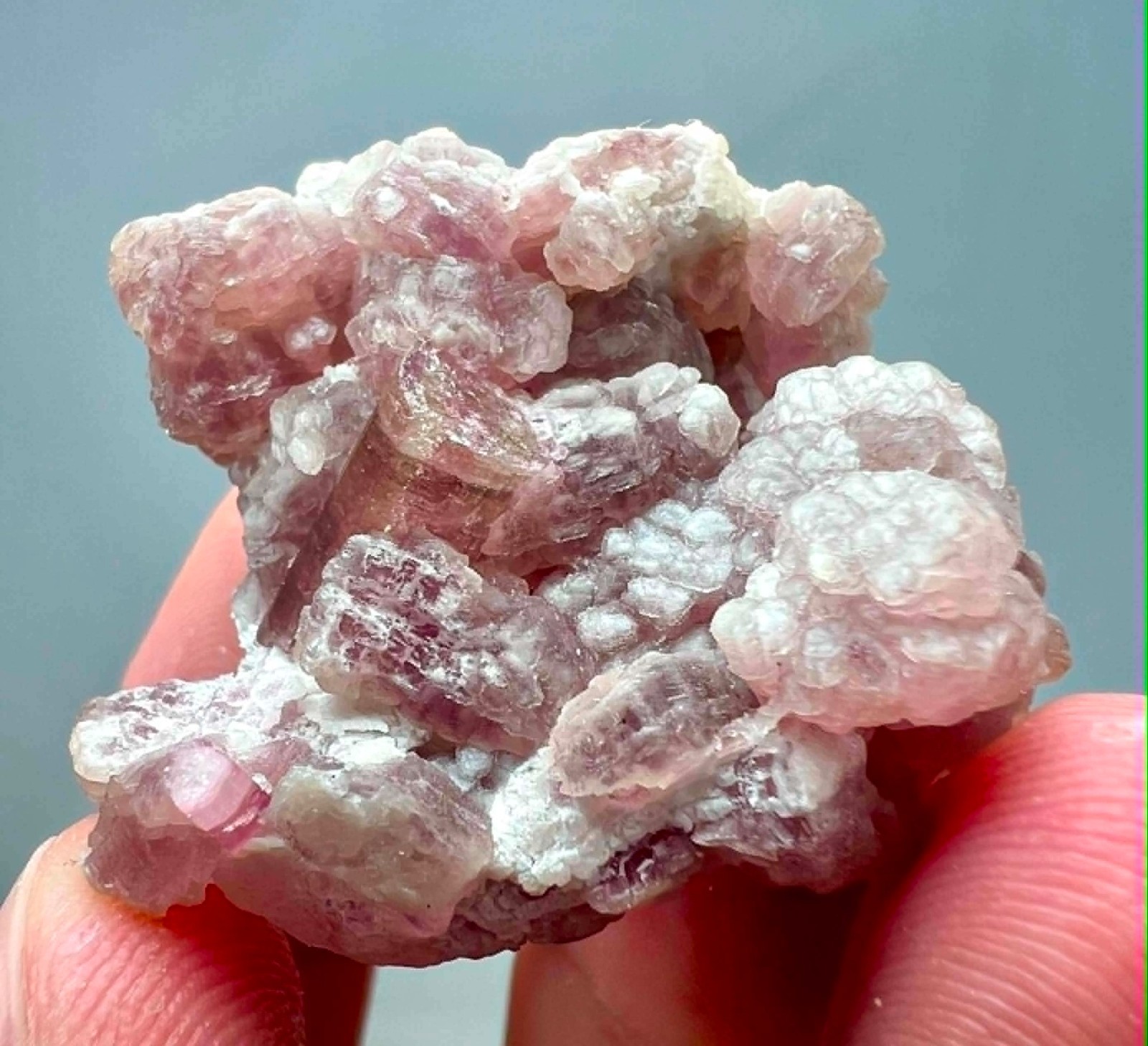 88 Carat Ultra Rare !!! Pink Color Tourmaline Crystals On Mica @Afg