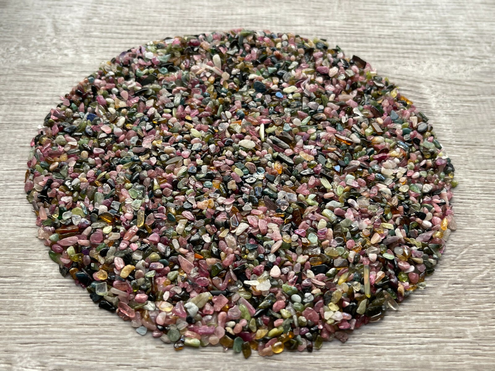 Grade A++ Rainbow Tourmaline Semi Tumbled Gemstone Mini Chips 2-4 mm, Bulk Lot