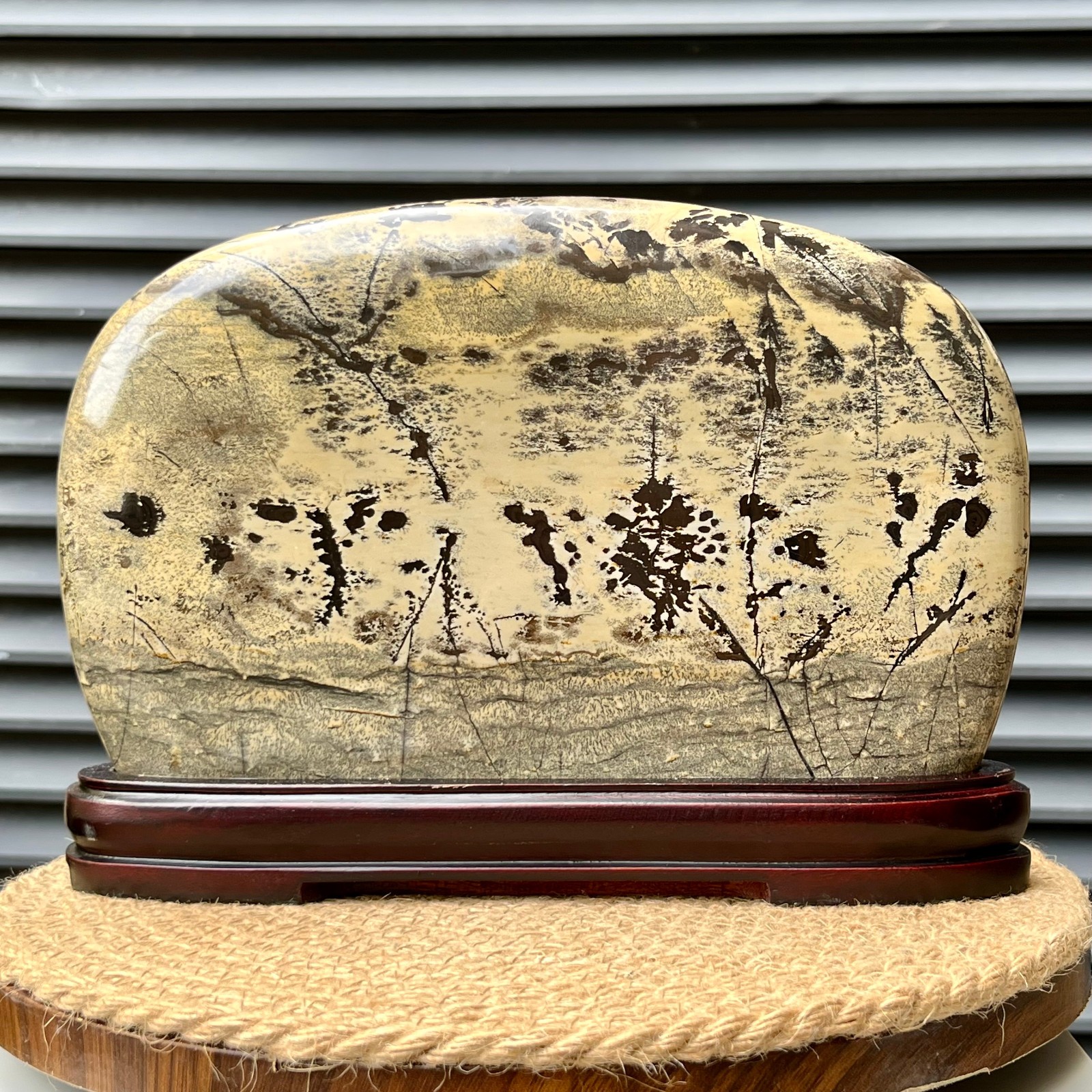 7.4 lb Scenic Stone Picture Art Thoughtful Gift Display Decor Stand