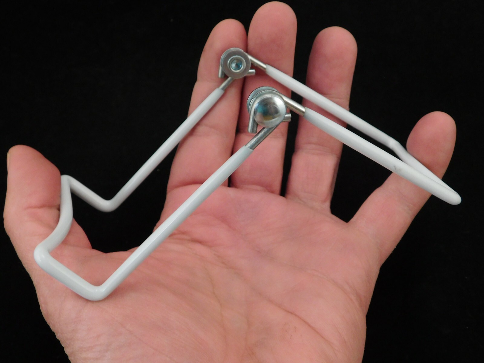 Easel Display Stand SMALL Size Adjustable White Vinyl on Metal