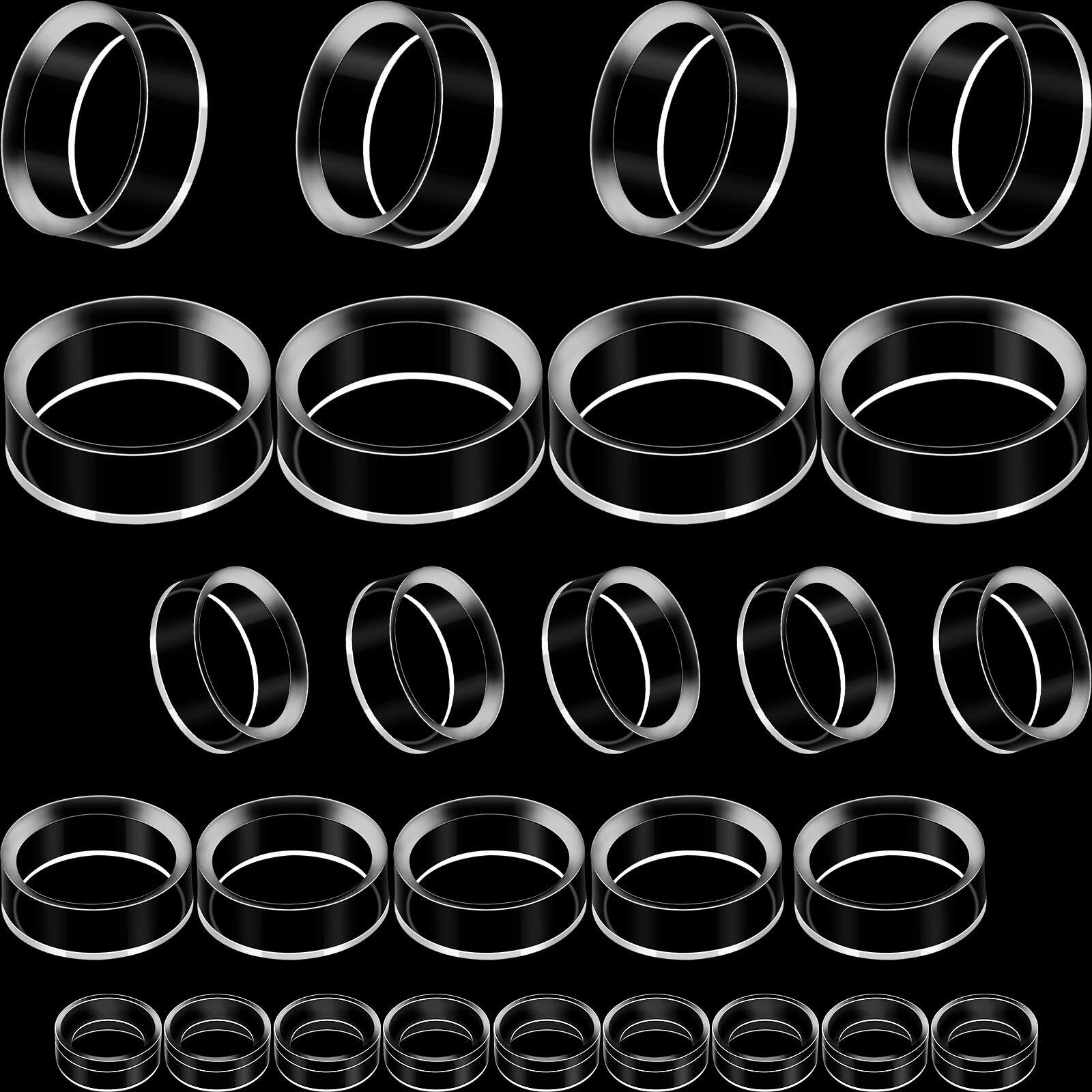 Clear Baseball Stand Holder Rings (30 Pack) Round Acrylic Plastic