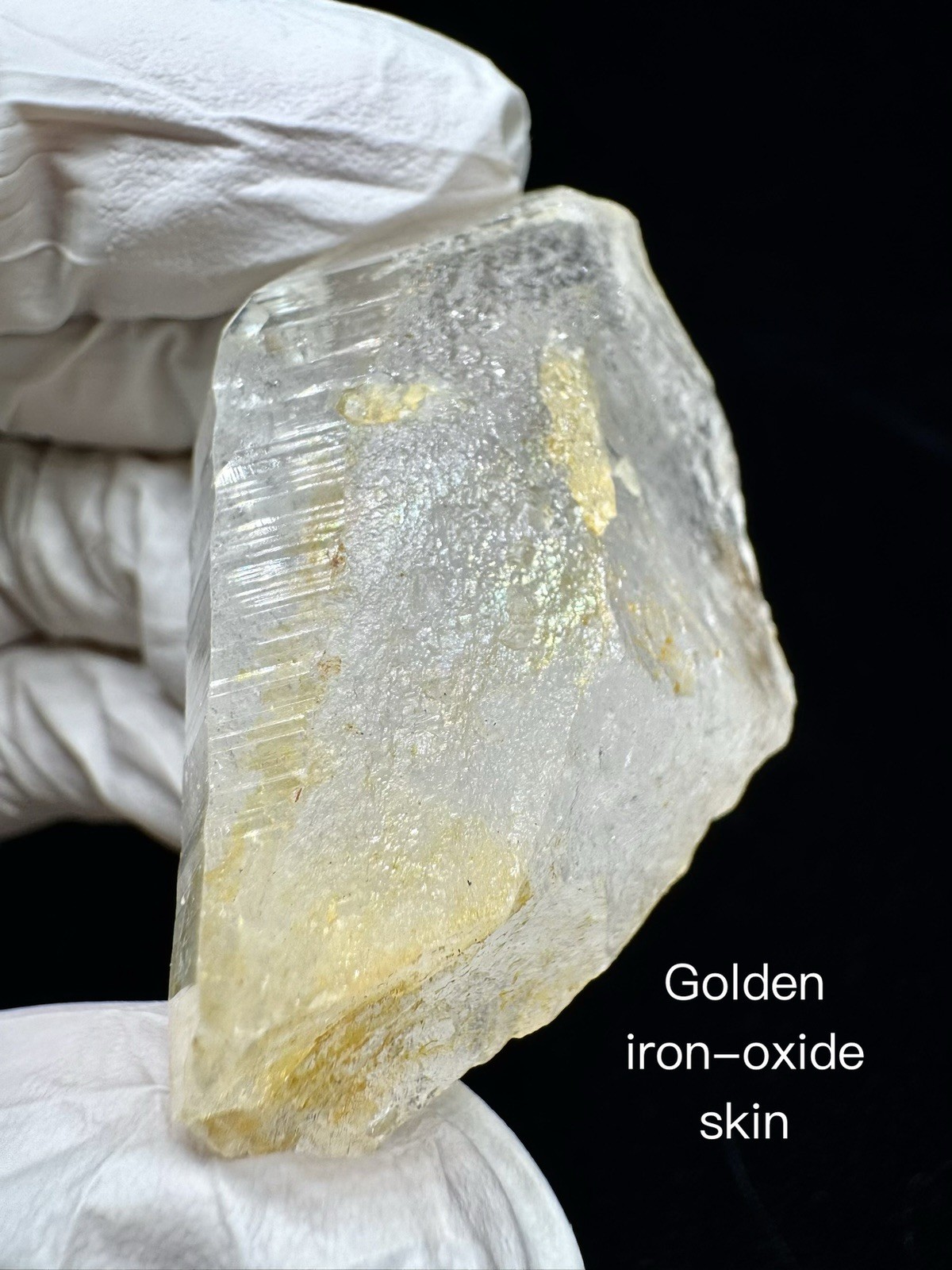 “Golden Archive Tablet” Ganesh Himalayan Flat Top Curved Lemurian Quartz Crystal