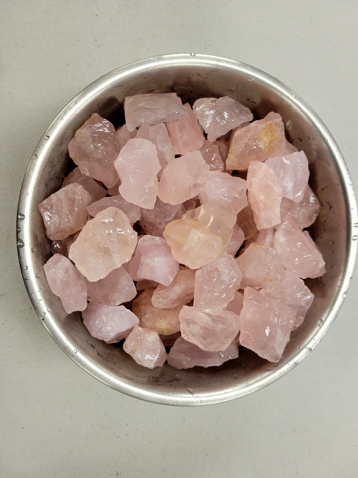 Rough Rose Quartz Crystals Bulk, Heart Chakra Raw Stones for Tumbling & Healing