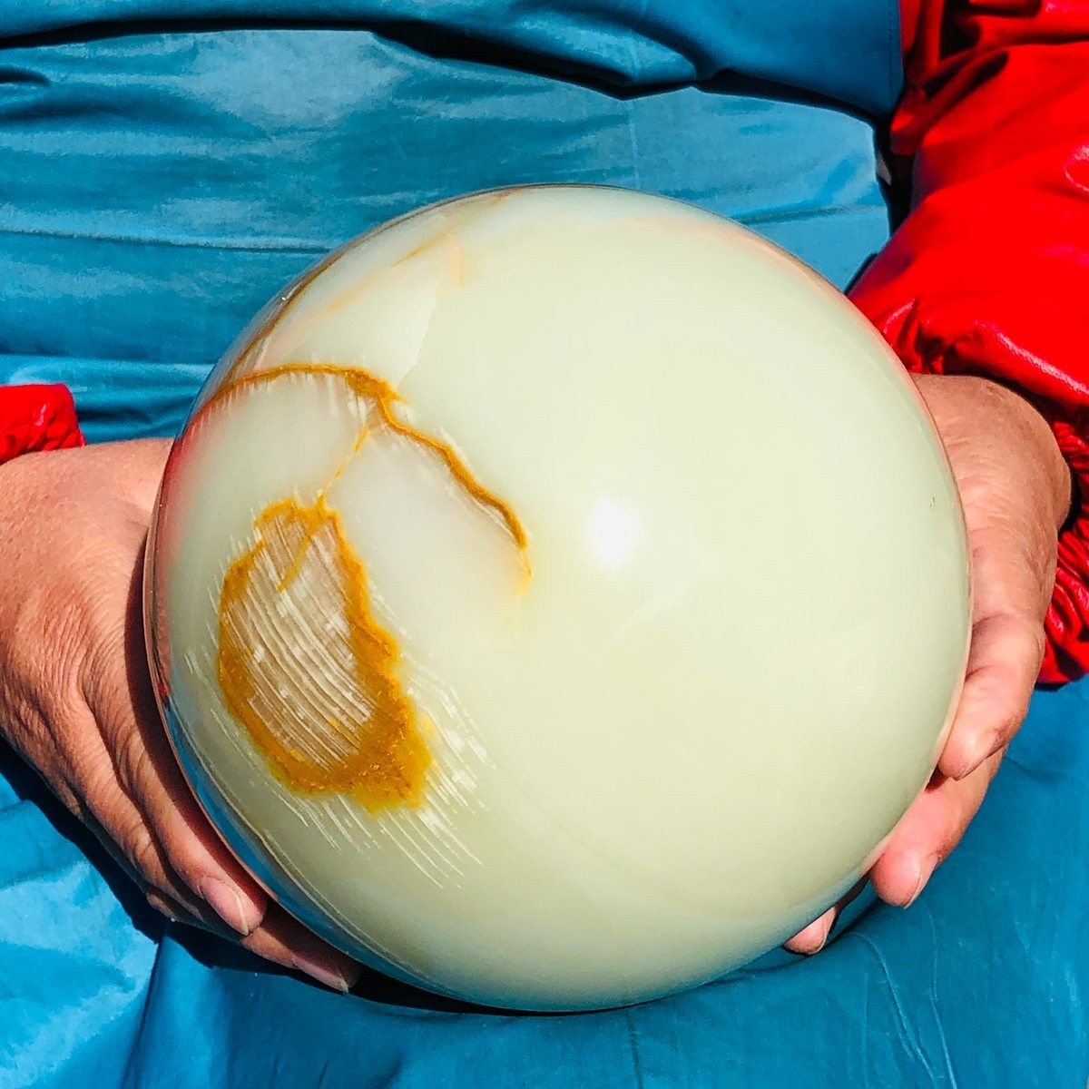6000g Natural Afghan Jade Chakra Quartz Sphere healing ball Specimen