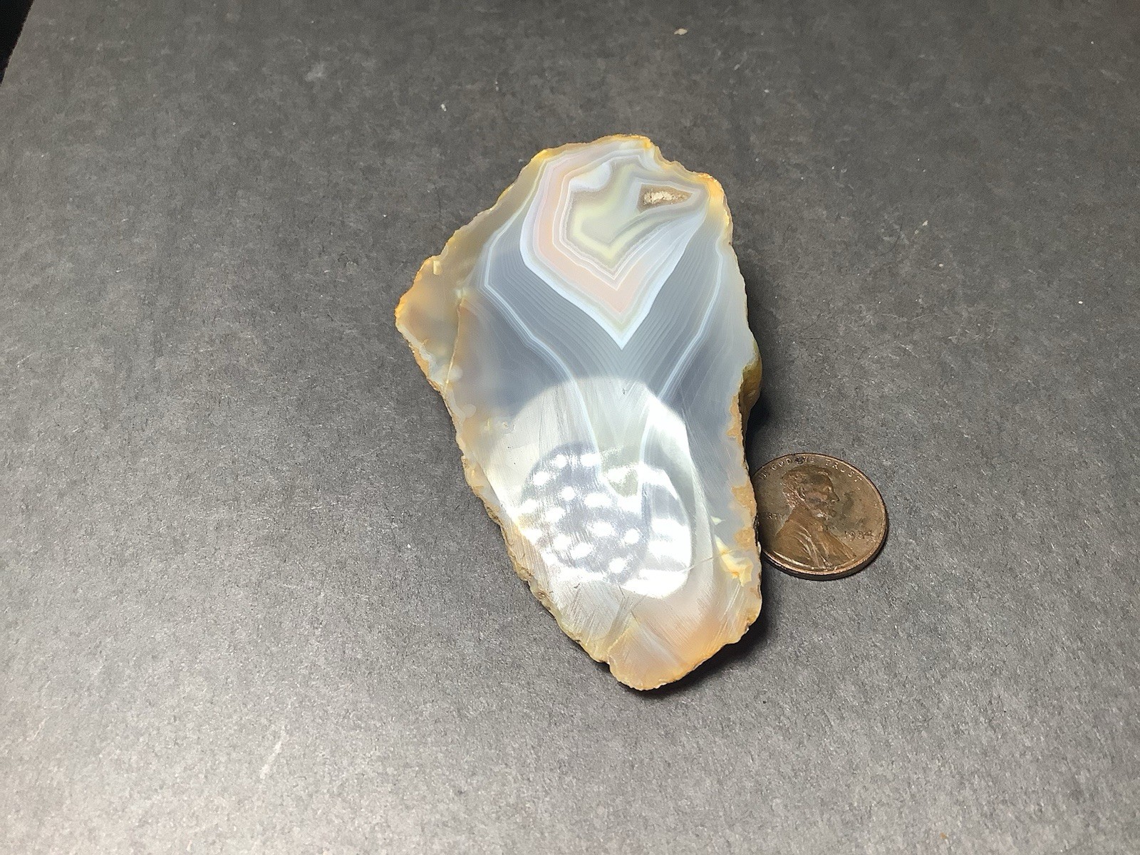 Sumatra Flame Agate Specimen, Face Polished, 45x75x15mm, 2.7oz, #659