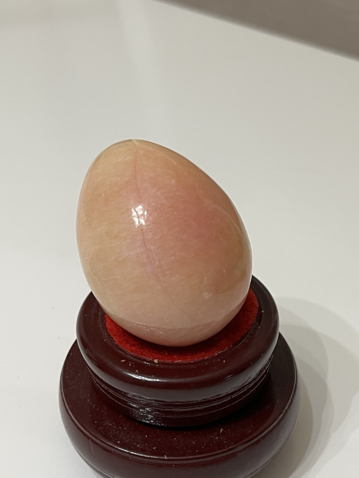 Natural Pink Calcite Stone Egg 2” 142.42g Polished Crystal Mineral No Stand
