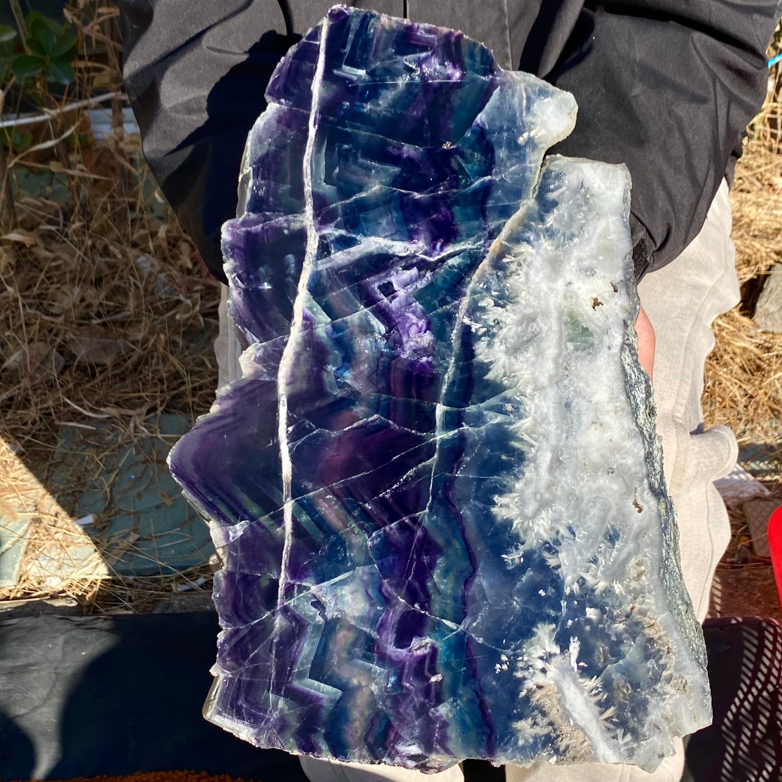 10.8LB Natural beautiful Rainbow Fluorite Crystal flake original stone specimen