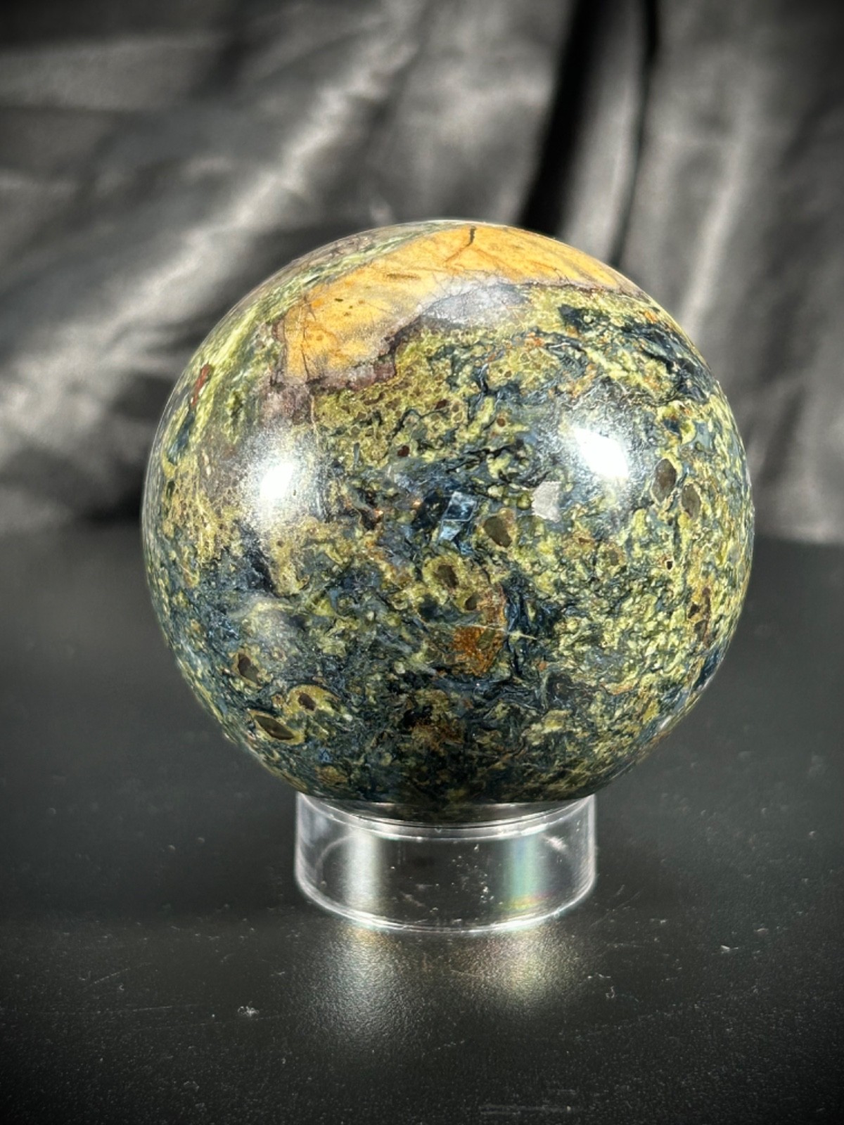 2.45″ Pietersite Sphere With Acrylic Stand 13.1oz (372 grams)