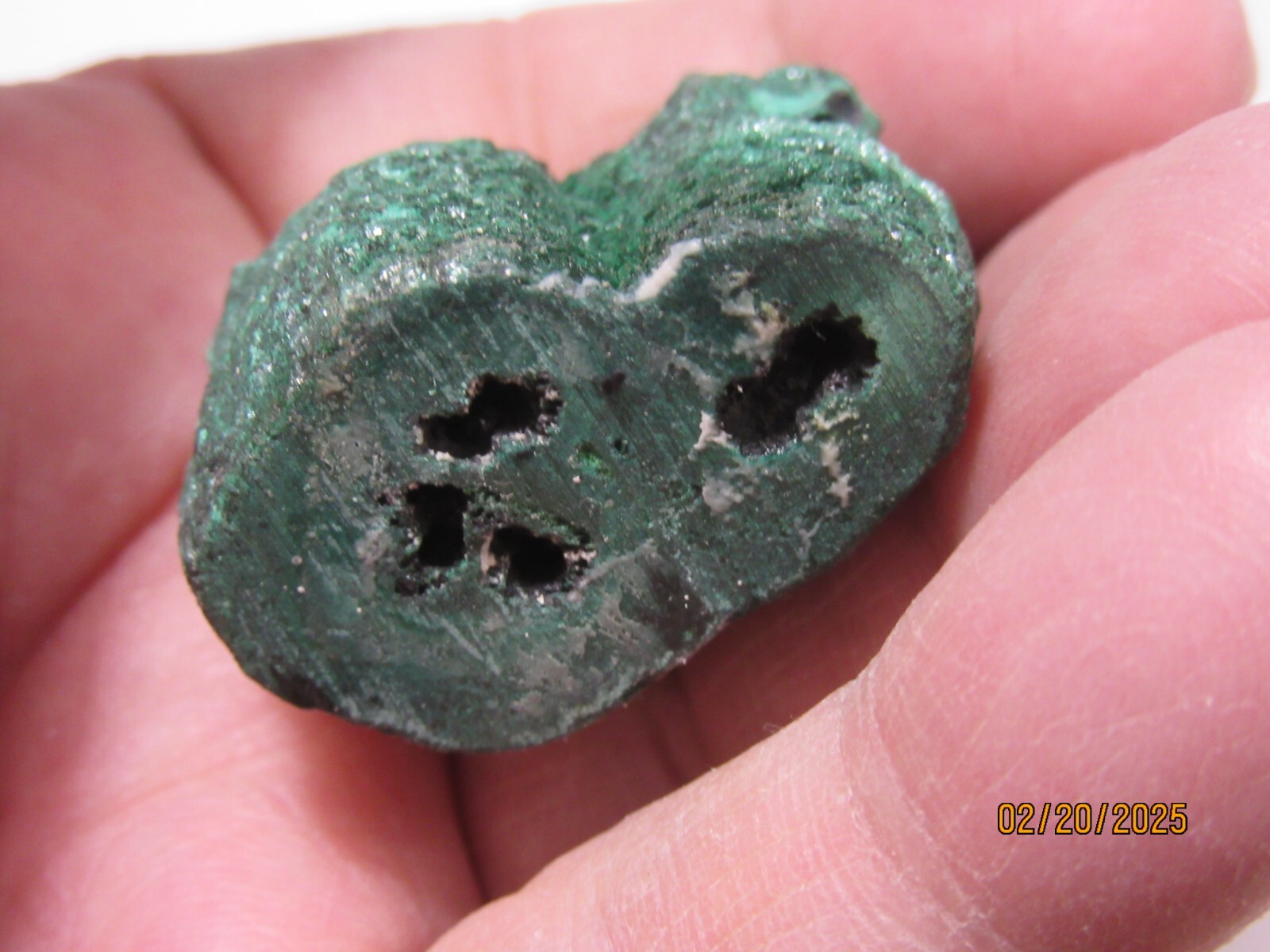 Green Malachite Mineral Nodule Zaire Africa 1 5/8″ Collectible GMNCZA-15s