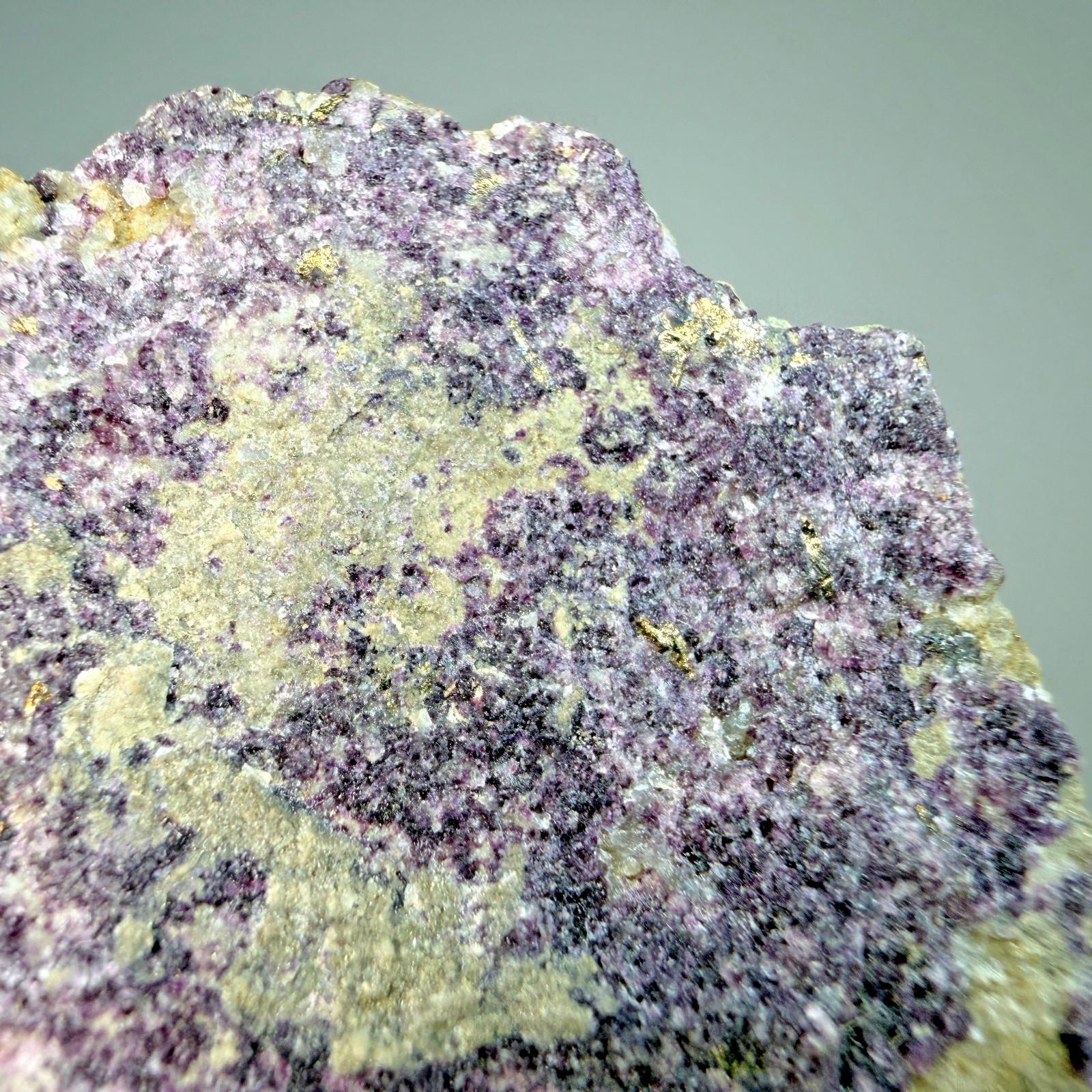 Fine Rich Calaverite on Fluorite: Blue Bird Mine, Cripple Creek, Colorado- Rare!
