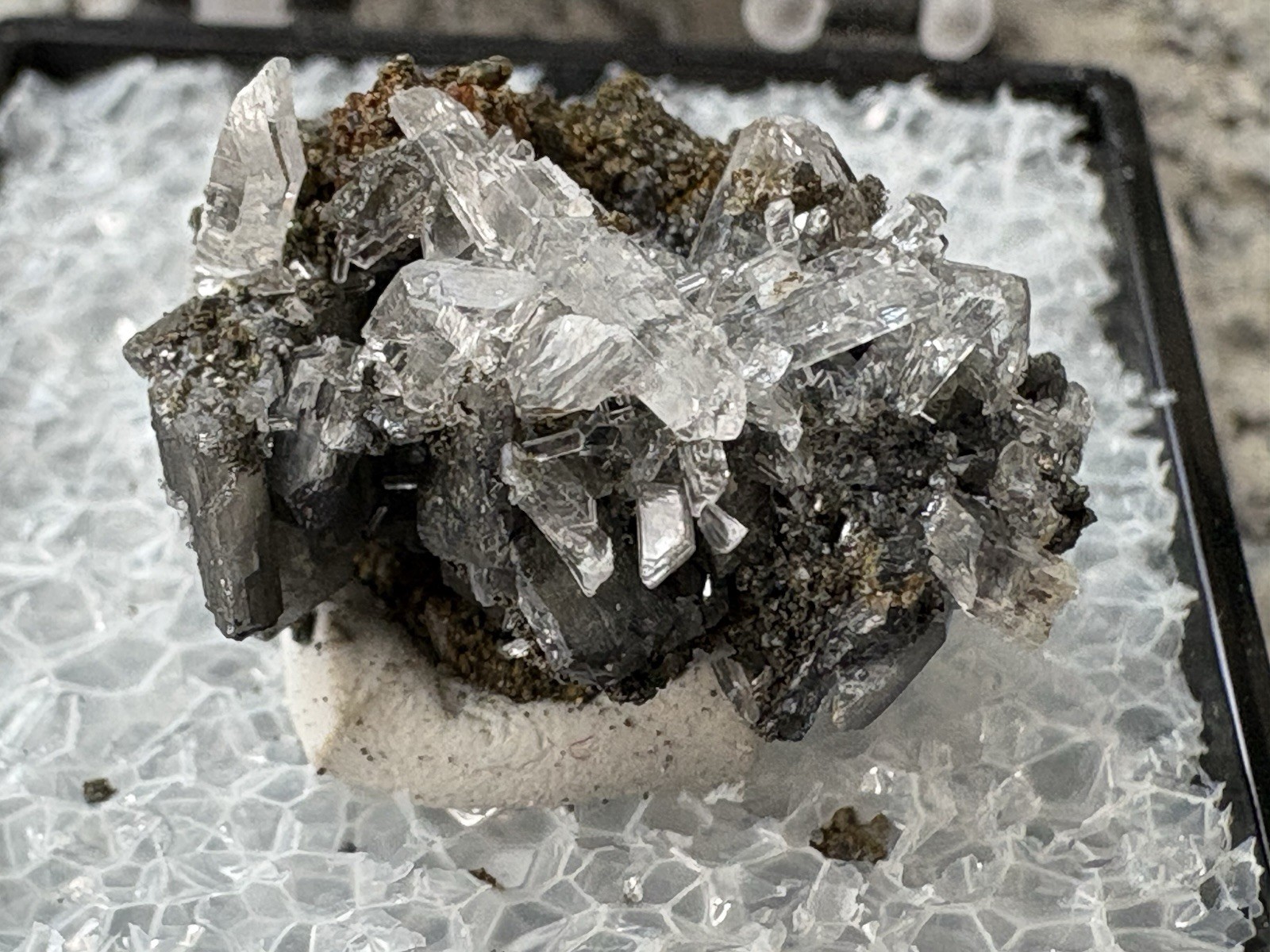 18712 TN Boulangerite Quartz Chalcopyrrite Cerussite Bastenberg Mine Ramsbeck B