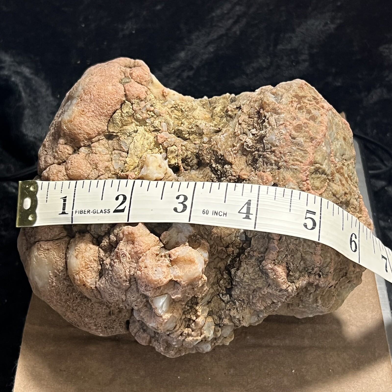 6” Red Uncut Geode Lapidary Rough Unopened Quartz Agate Chalcedony Crystal 5.2Lb