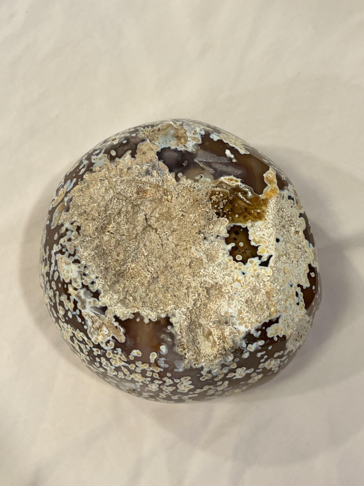 Brazilian agate geode, 4x4x4.5 in. 3.1 lbs, no stand ($200 or best offer)