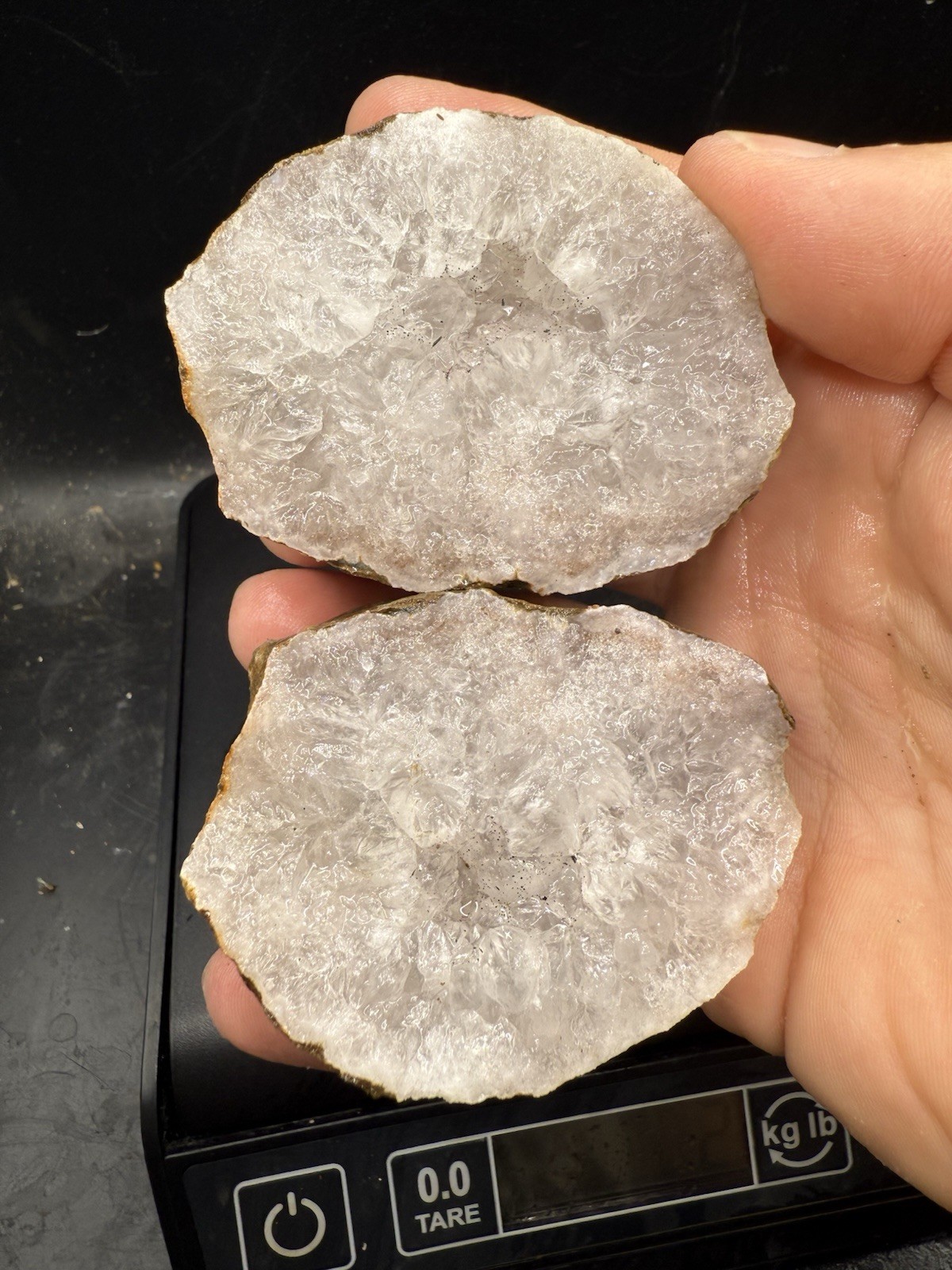 Light Purple Lilac Amethyst Indiana Geode Crystal Agate 1,545 Carats