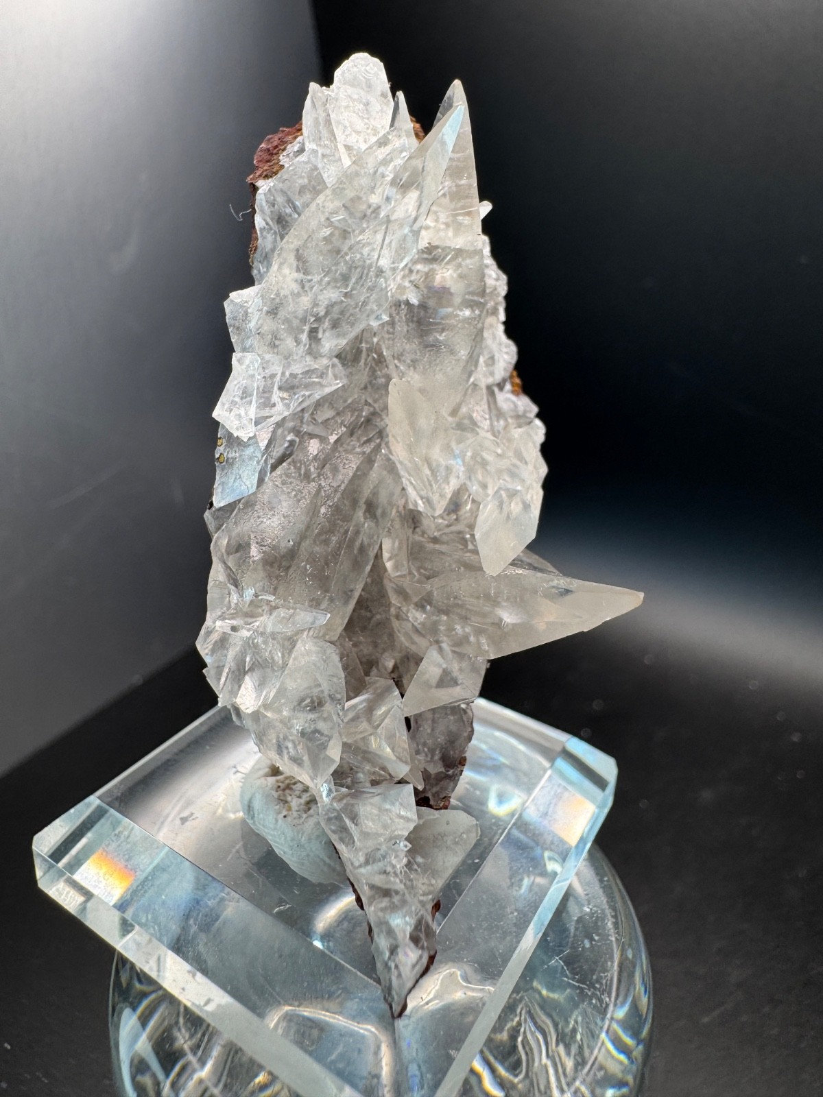 6223 High Quality Sharp, Clear Calcite Cluster Ojuela Mine, Durango MX 58g