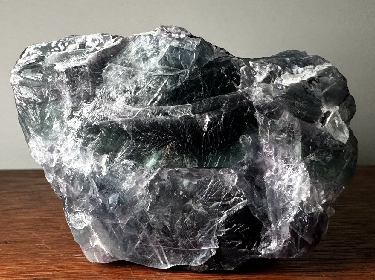 Green Fluorite Crystal 748 Grams 3x3x2.5 Approx