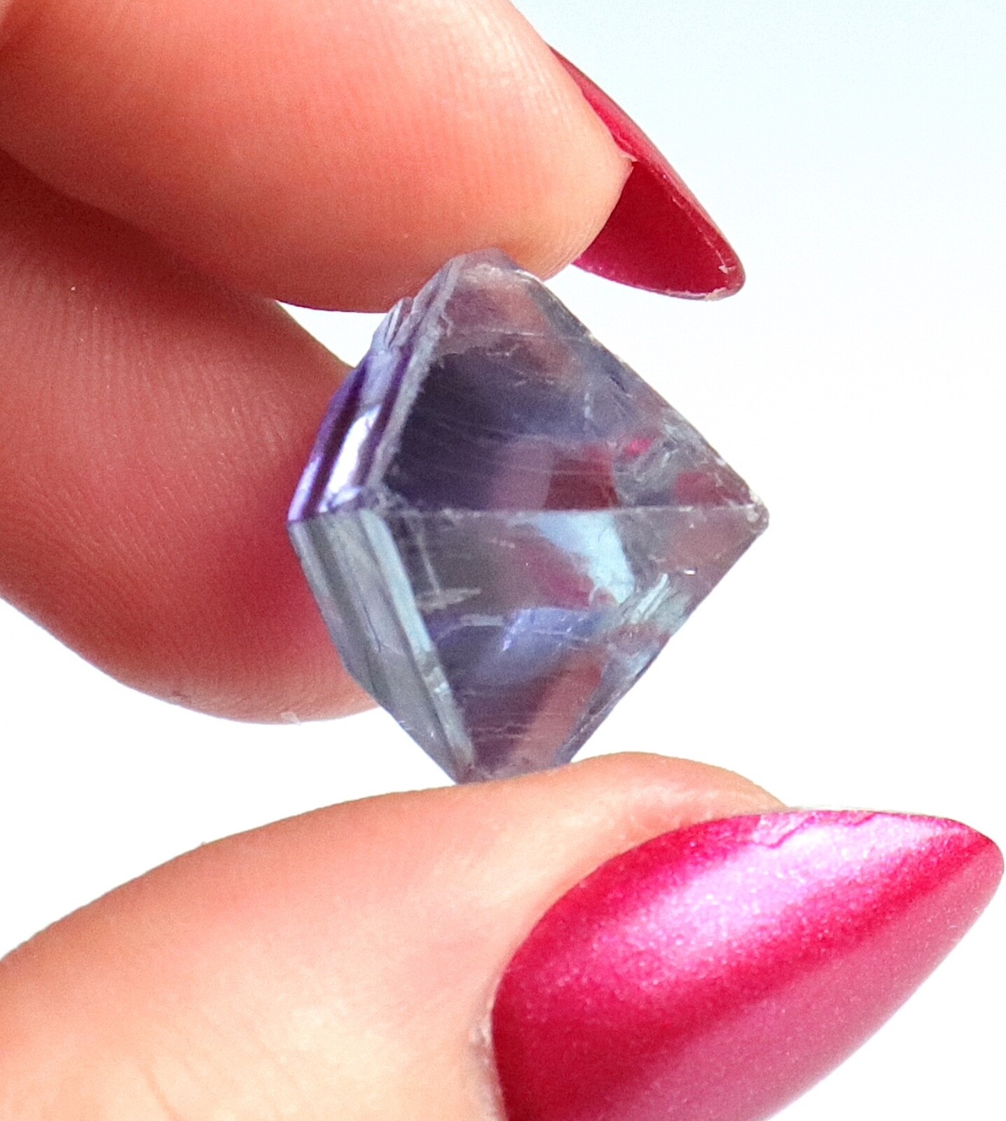 Fluorite Octahedron Gemmy Sky Blue Purple Color Illinois 2.0 Cm’s