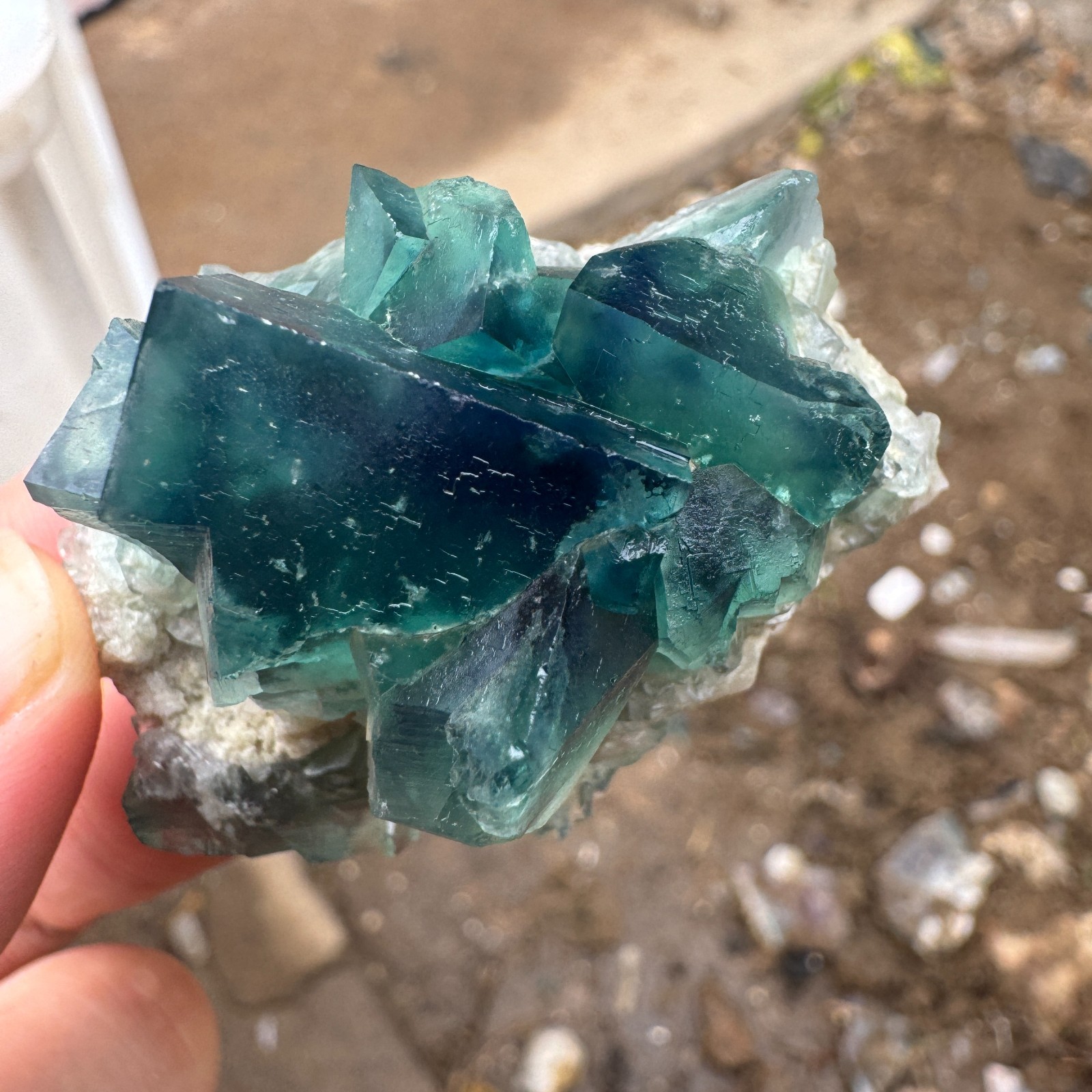 70G Natural cubic green fluorite crystal cluster rough mineral specimen Healing