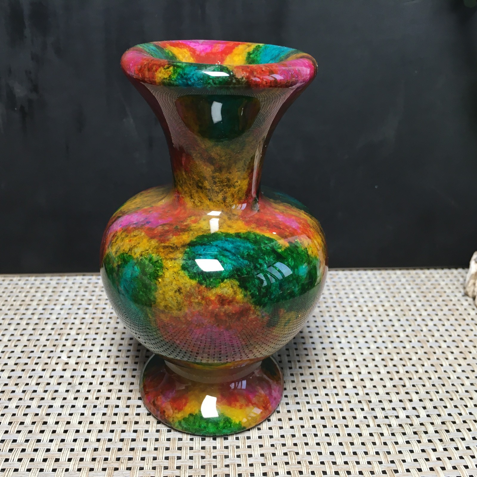 830g Natural “Seven Colors Jade” vase specimen -Taiwan China 05