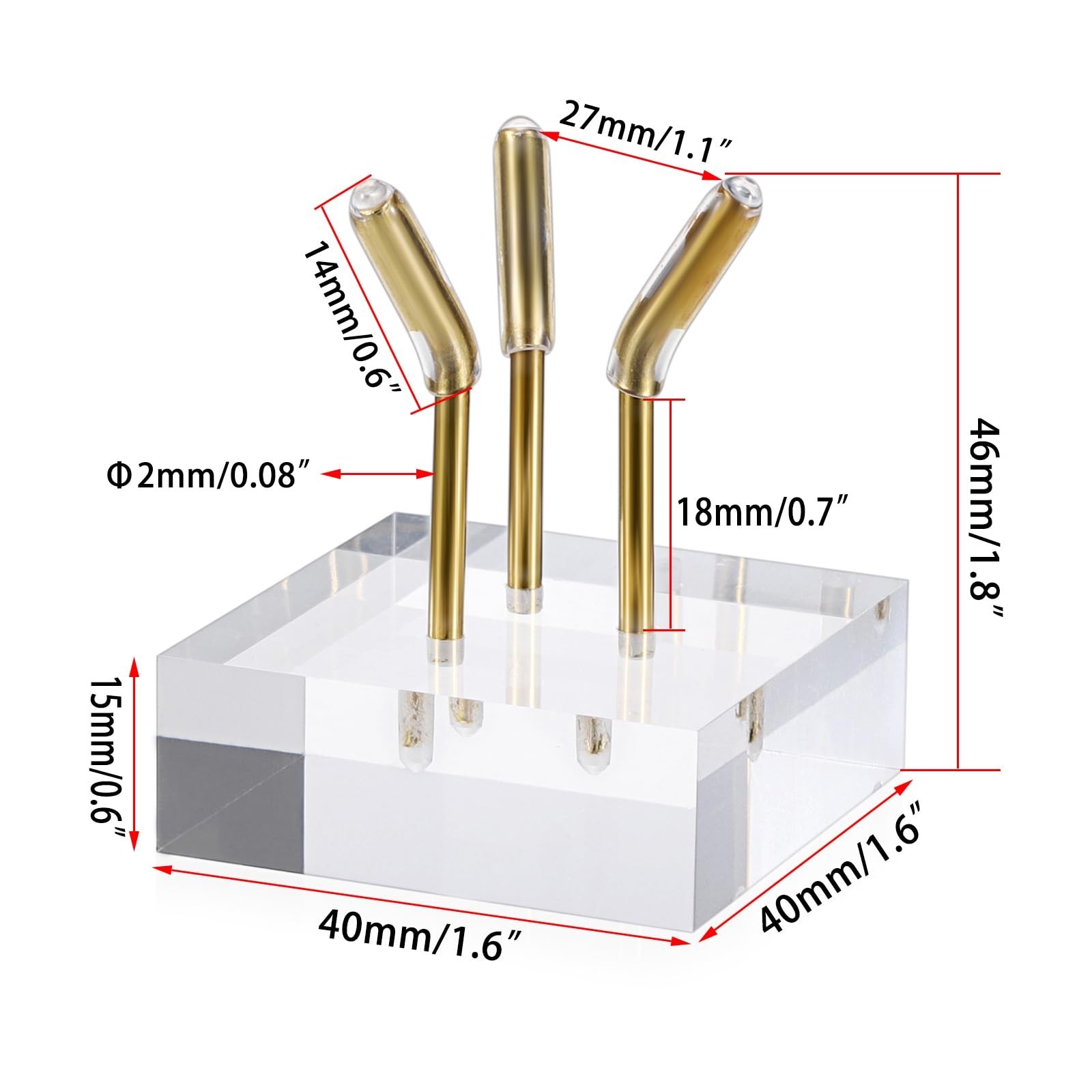 Hipiwe Gold Metal Arm Display Stand Easel with Acrylic Base Small Display Eas…