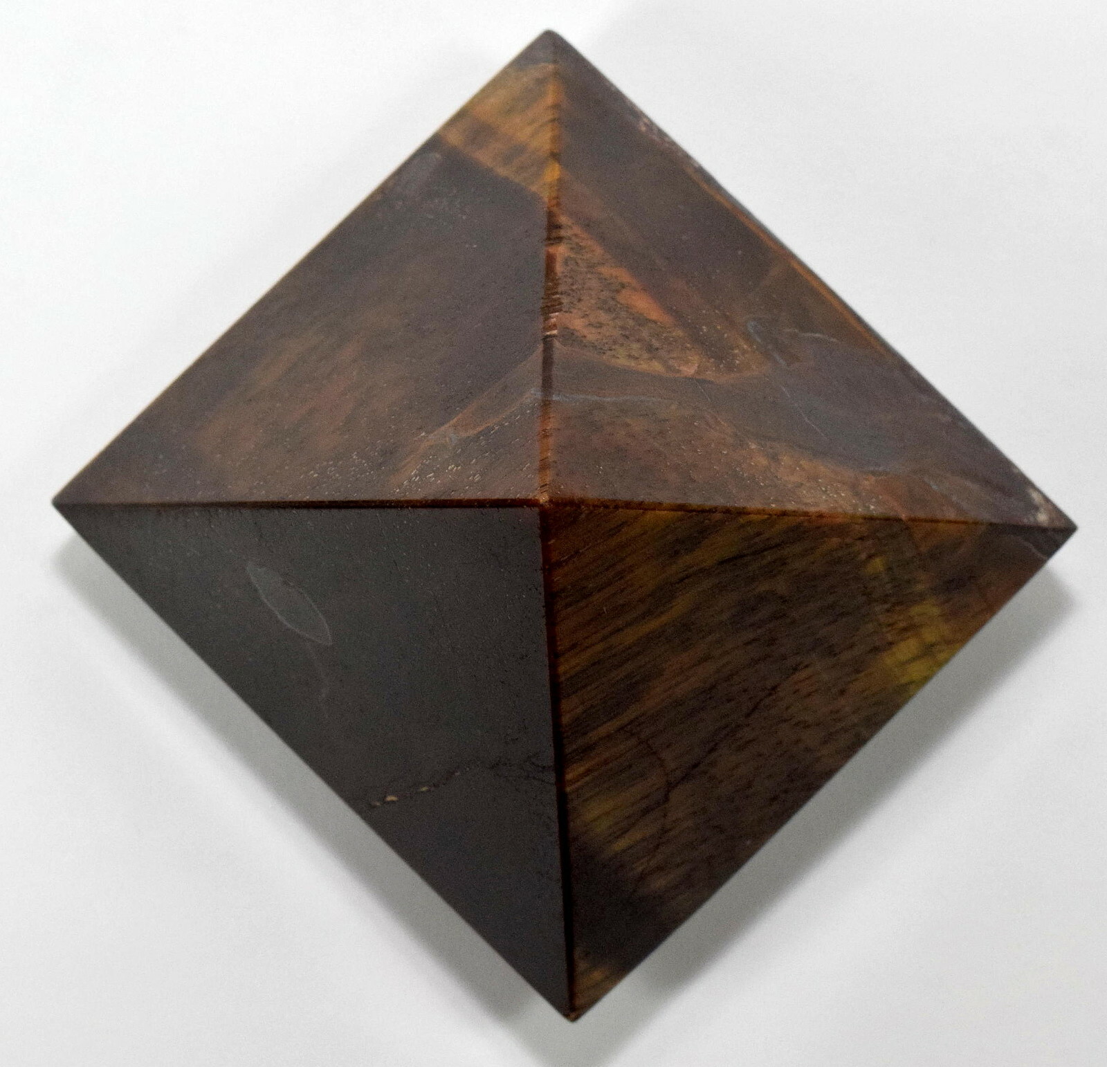 2.4″ 215g Red Yellow Tiger Eye Pyramid Polished Chatoyant Crystal Stone – Africa