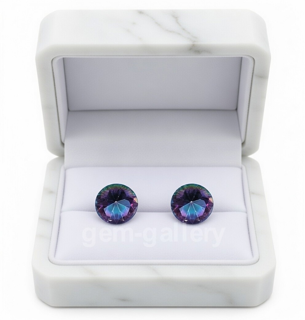 Alexandrite Round Pair Bi-Color 1.20 CT Certified Loose Gemstone Best Offer