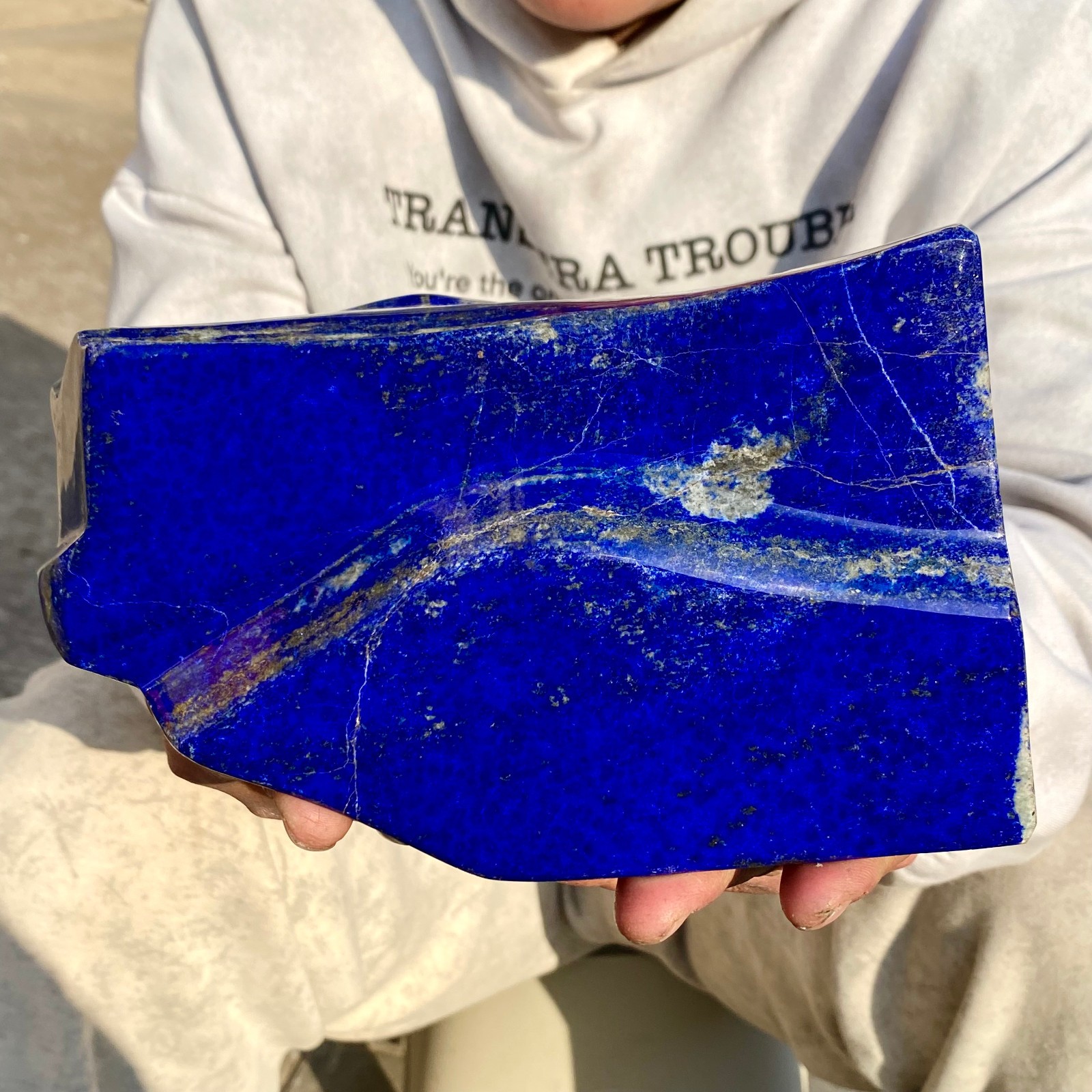 7.3LB Natural Stone Lapis Lazuli Freeform Polished Crystal Mineral Specimen