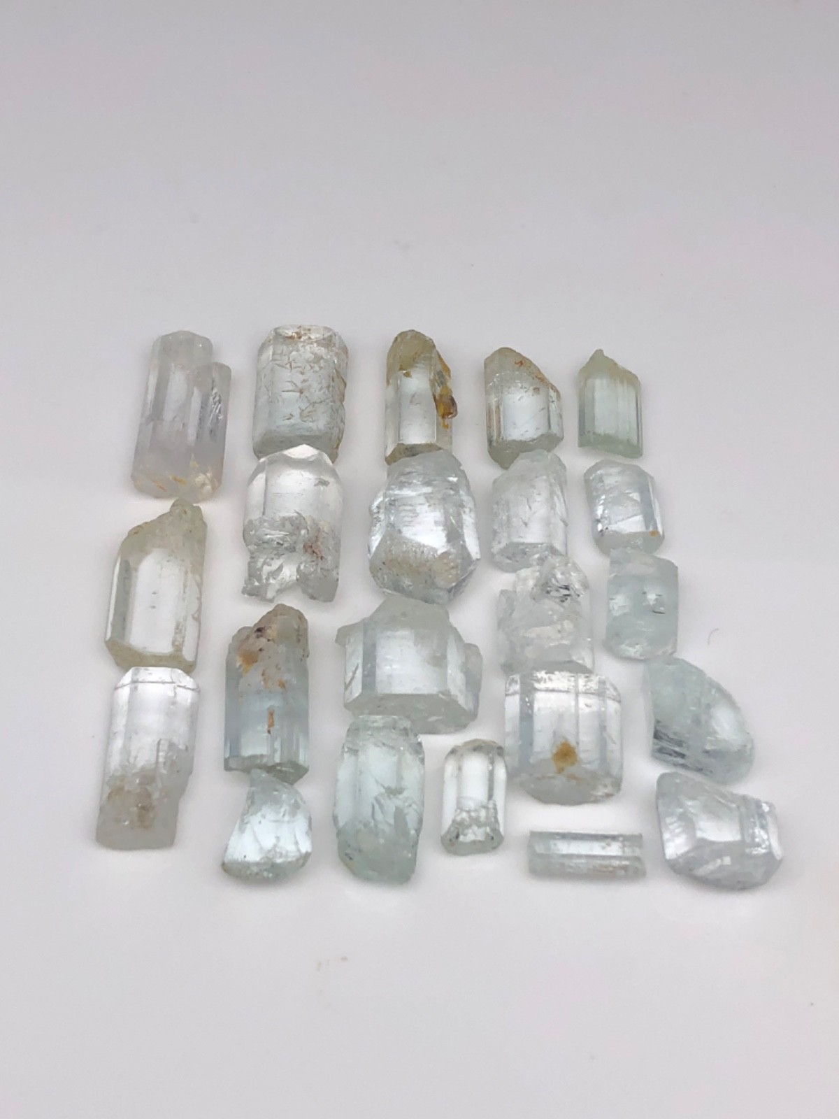 Natural Aquamarine Crystal Lot 247Ct 22 Pcs Skardu Pakistan March Birthstone