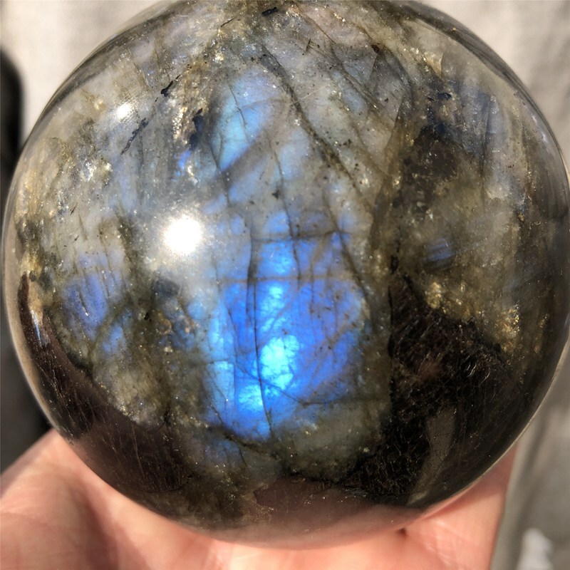 1kg Natural labradorite crystal Ball Quartz Crystal Sphere Reiki