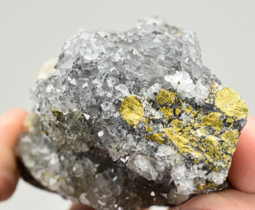 Quartz with Chalcopyrite – Casteel Mine, Iron Co., Missouri