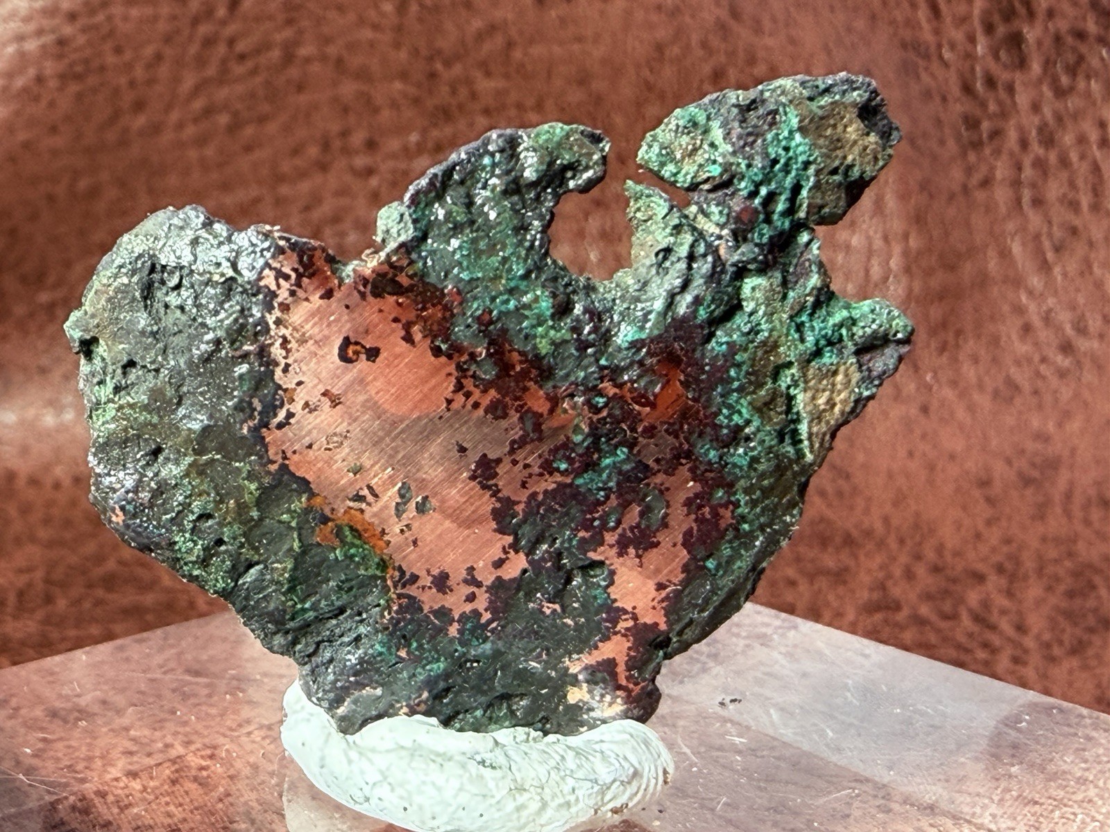 Natural Oxidized Green Glacial Float Copper with Buffed Finish, Michigan 12g