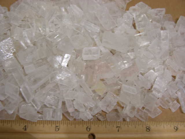 Calcite clear mine rough crystals small ortho-rhombic Mexico 1/2 pound lots