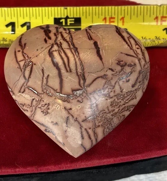 Mookaite Jasper 2 1/2 inch puffy heart