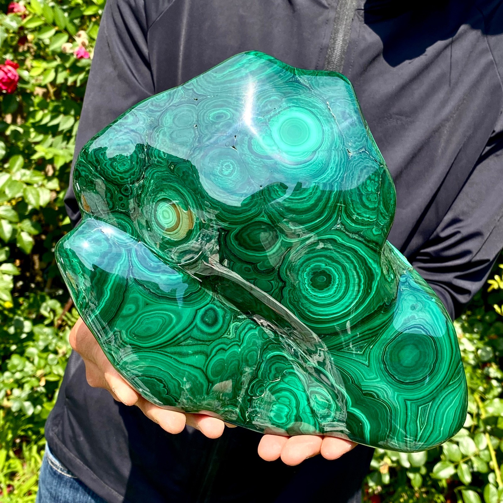 11LB Natural Polished Malachite Mineral freeform specimen Reiki Stone Healing