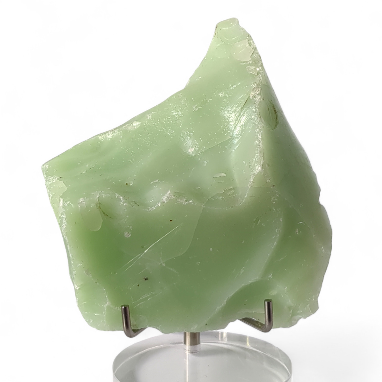 Lime Green Jadeite Art Glass Cullet Layered Opaque Slag Glass #4XL73