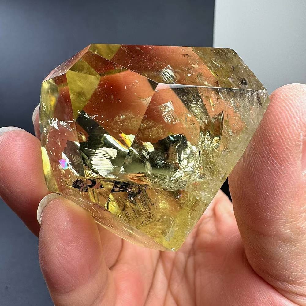 184g Natural Citrine Quartz Carved Freeform Crystal Reiki Healing Decor
