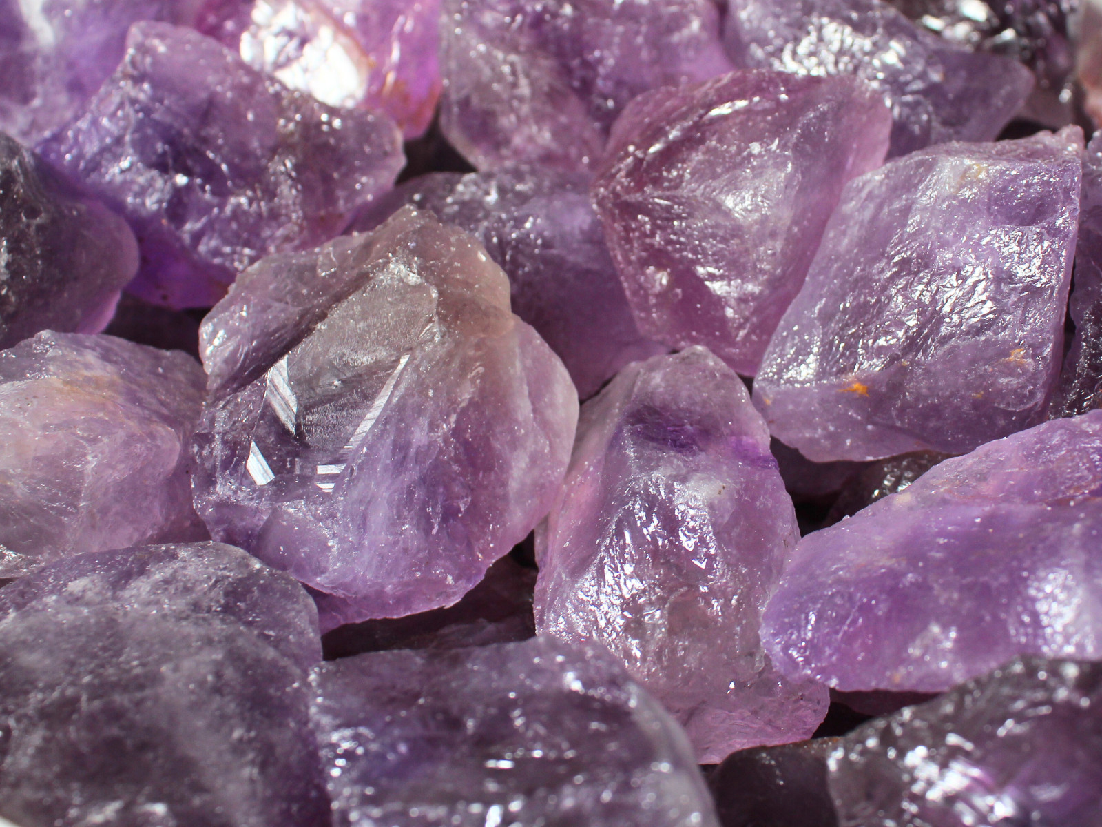 Amethyst “A” Grade Brazil – Rough Rocks for Tumbling – Bulk Wholesale 1LB option