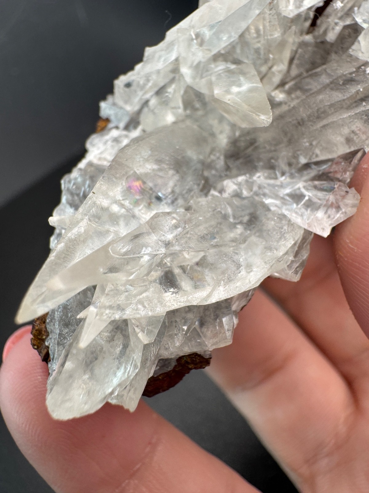 6223 High Quality Sharp, Clear Calcite Cluster Ojuela Mine, Durango MX 58g