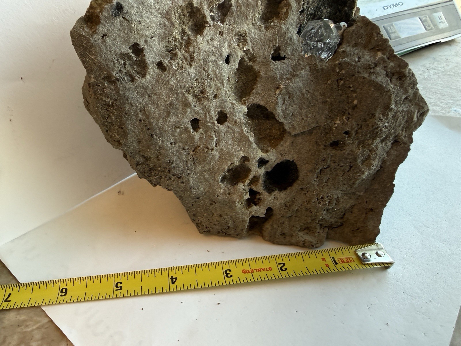 Huge 6 lb Herkimer Diamond Quartz Crystal in Matrix Specimen 6″ Tall NY Mineral