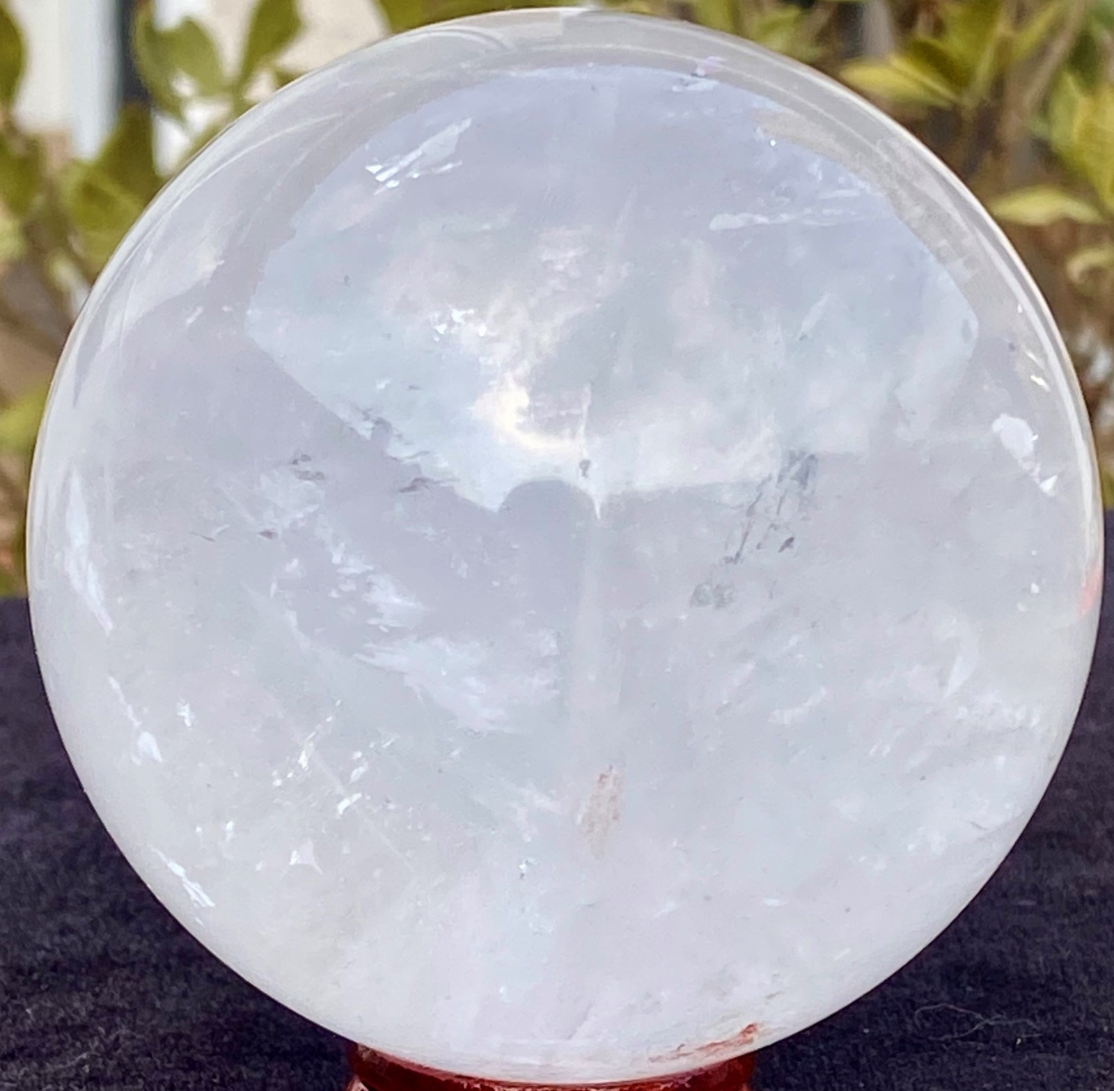 1.15LB Natural white crystal transparent quartz crystal ball repair